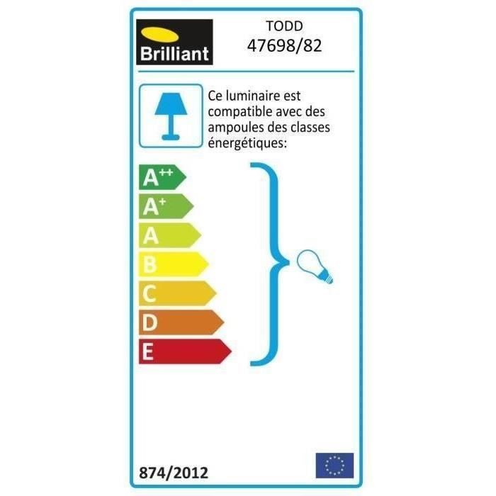 Aplique de pared exterior TODD de acero con sensor de movimiento - Brillante - 1x60W - Bombilla incandescente no incluida (E27)