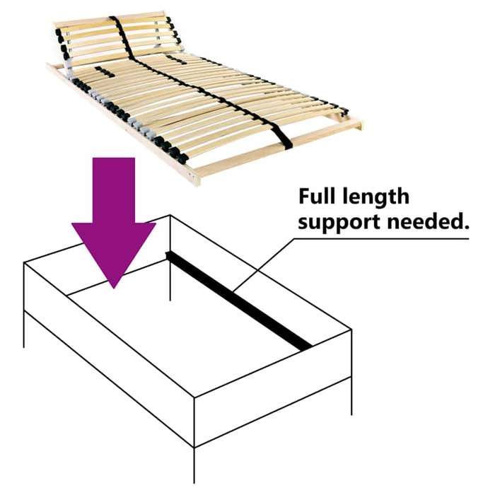 Base de cama moderna de láminas para adultos - Contemporánea - Negro y gris 120 x 190 cm Madera@FR(7337008)