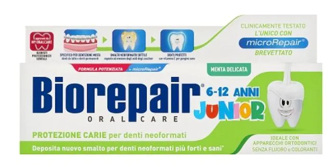 Biorepair Junior Pasta do zębów bez flurou