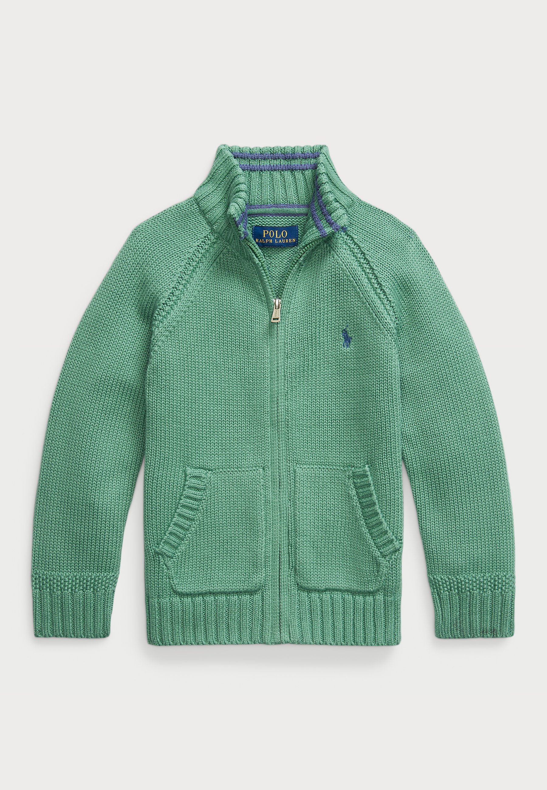 Polo Ralph Lauren COTTON FULL-ZIP JUMPER - Cardigan - fairway green
