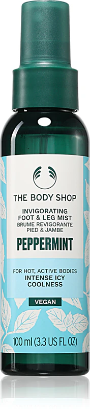 Spray para os pés de hortelã-pimenta da The Body Shop - um spray refrescante para os pés