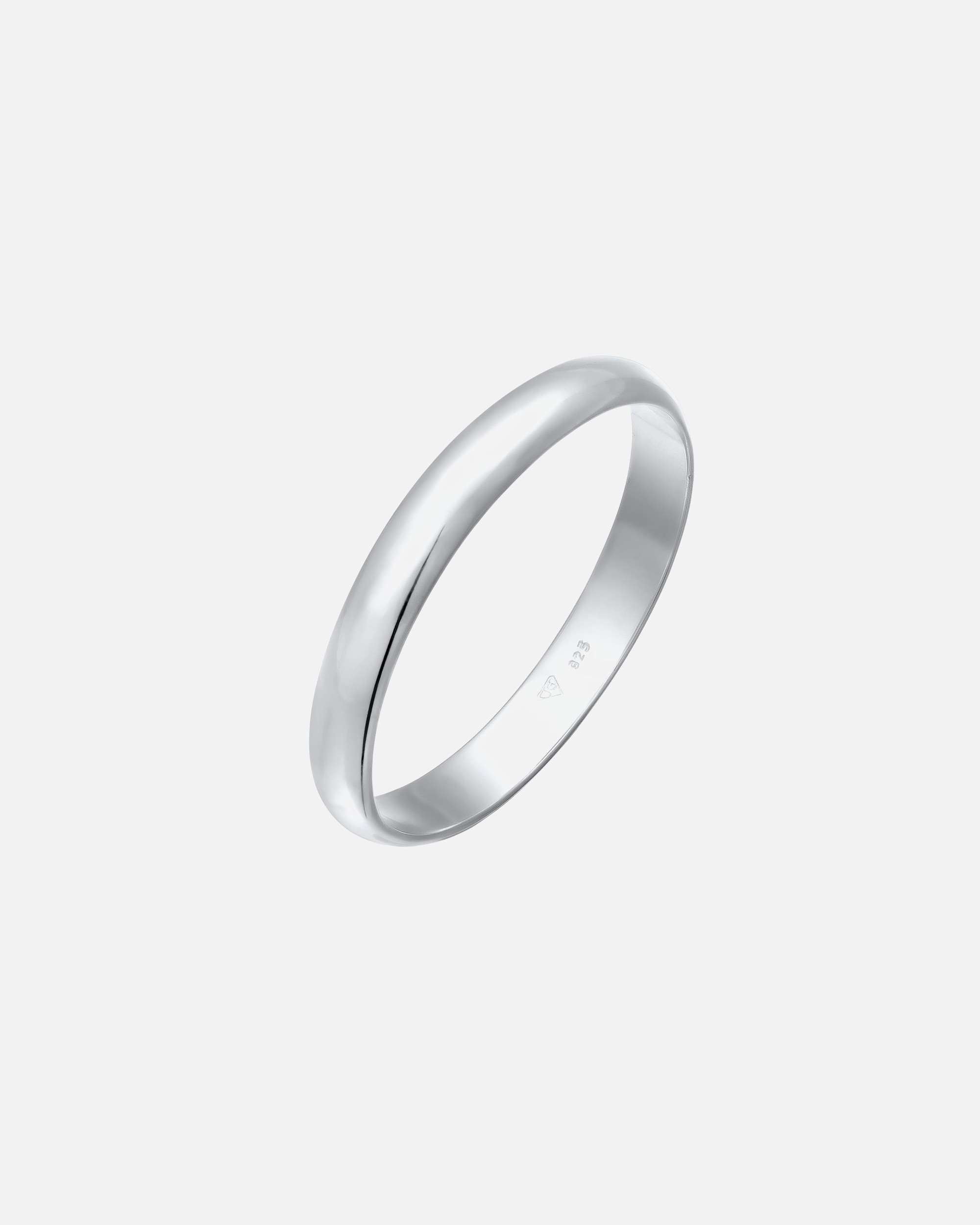 Elli Femmes Bande Couple Simple Large en Argent Sterling 925