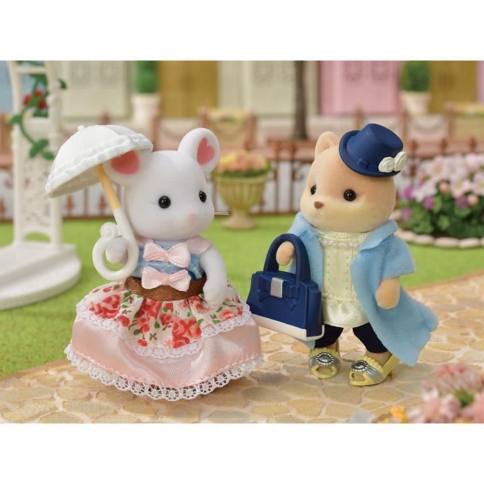 Miniature Figurines - SYLVANIAN FAMILIES - 5540 - The Fashion Suitcase and Big Sister Marshmallow Mouse