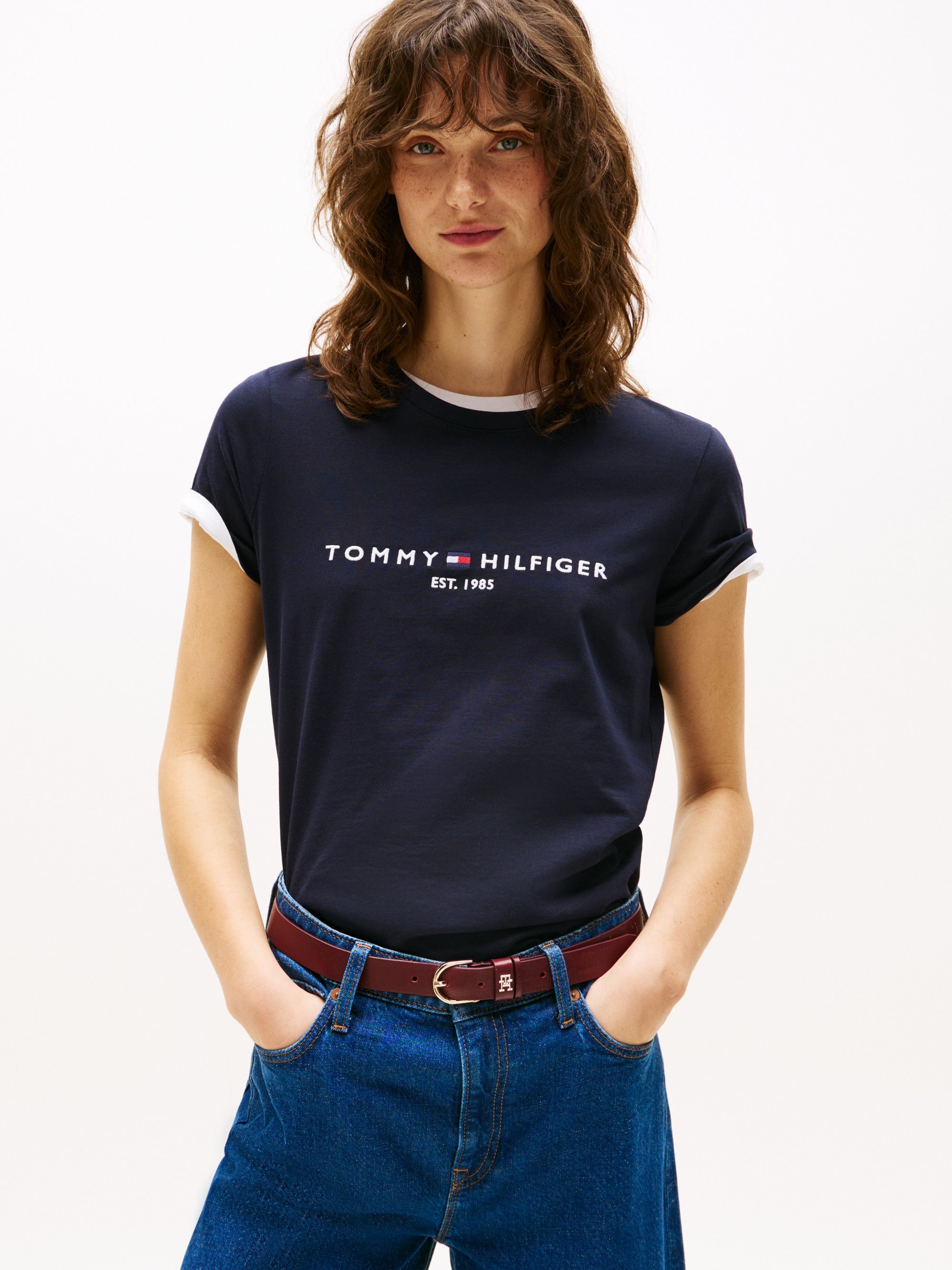 Tommy Hilfiger HERITAGE - T-shirt met print - marineblauw