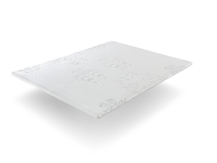 Sobrecolchão de espuma viscoelástica - NORDES - 140x190 cm - 4 cm de espessura - Capa removível - Conforto ideal