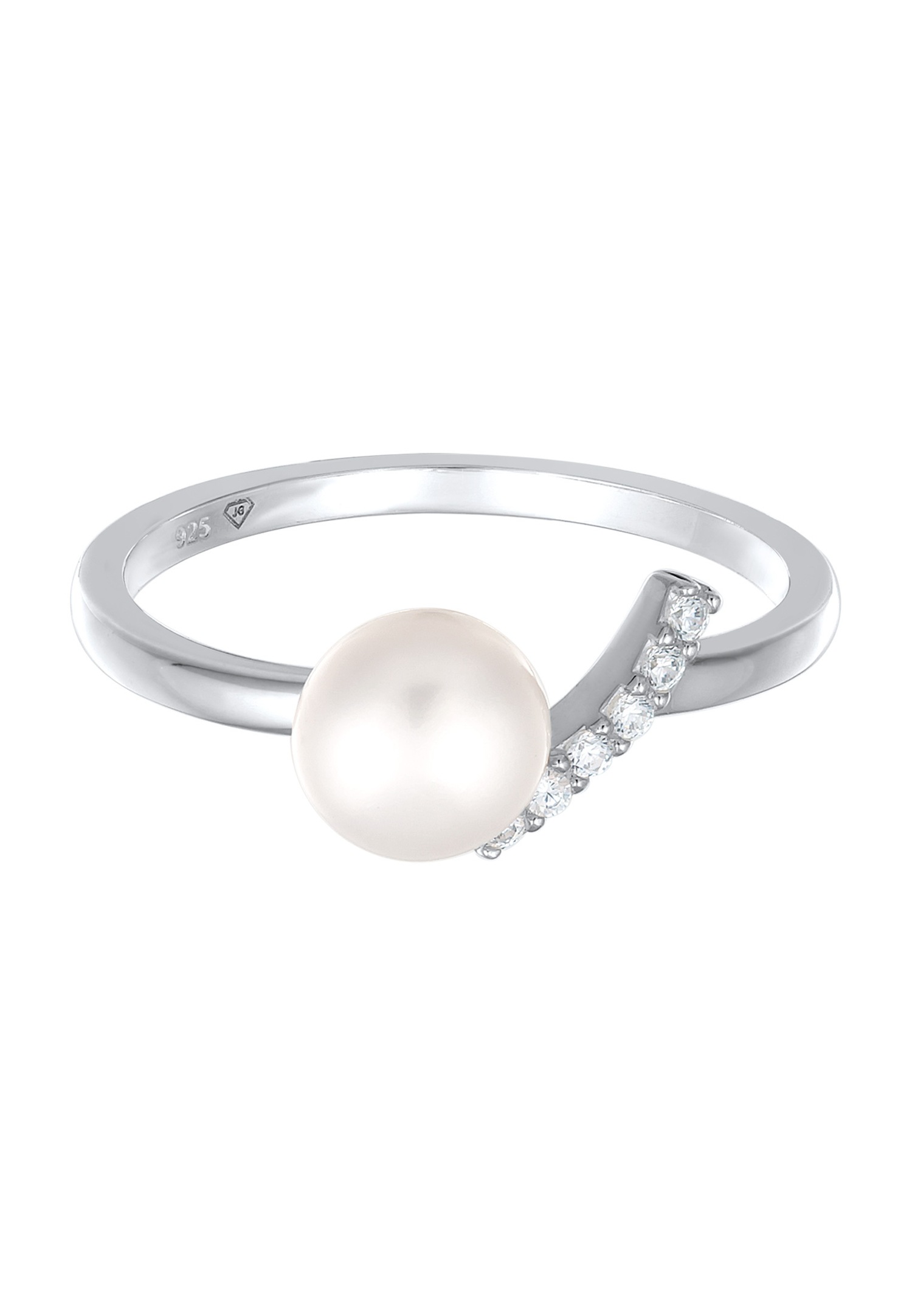 Nenalina Femmes Elégant étincelant avec Perle de culture d'eau douce et zircon en argent sterling 925