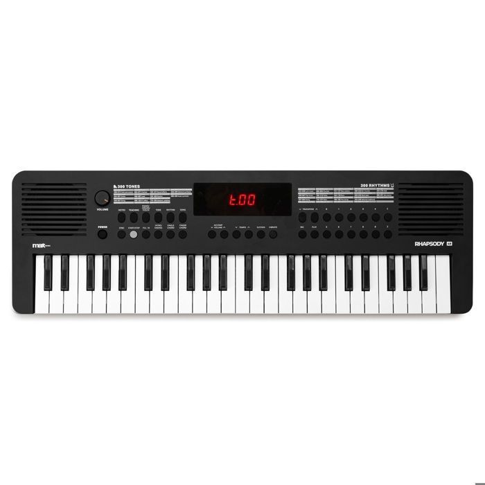 Max Rhapsody49 Elektronisch MIDI-keyboard, 49 toetsen, 300 klanken, 300 ritmes, USB-C-voeding, twee ingebouwde luidsprekers