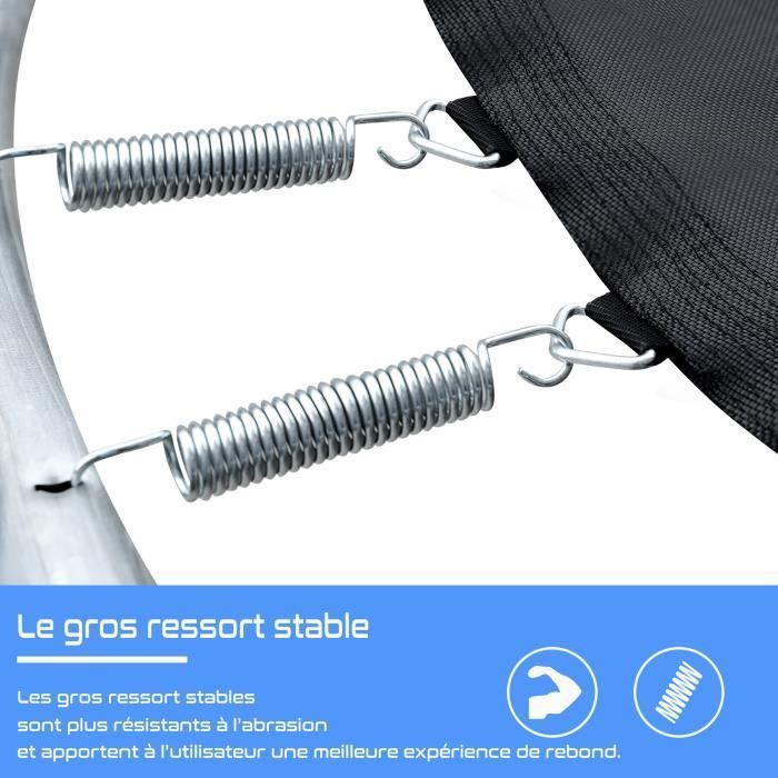 Trampolino resistente all'acqua Ø 183 cm 6FT per bambini e adulti con rete di sicurezza, scaletta e copertura protettiva per giochi all'aperto.