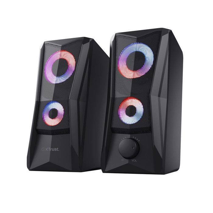 Altavoces PC Gamer 2.0 - TRUST - GXT 606B Javv - 12W - Iluminación LED RGB - Conexión USB Plug & Play