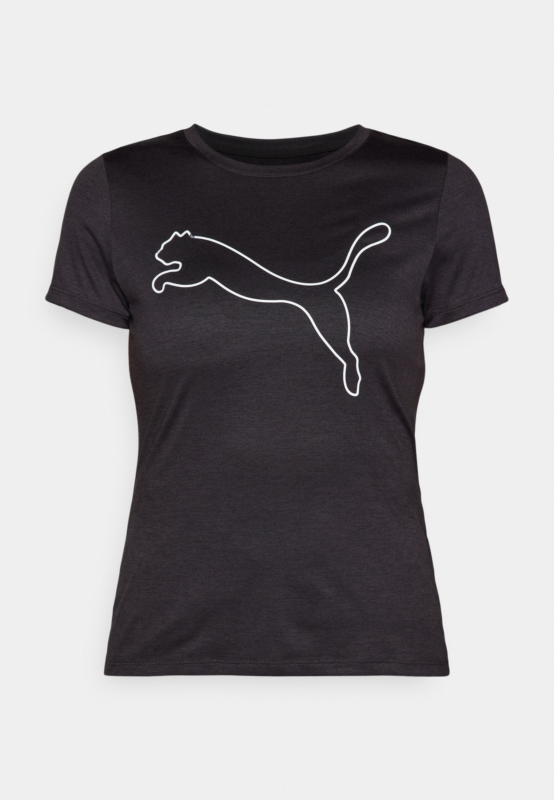Puma ESSENTIAL LOGO TEE - Sport-T-Shirt - Schwarz meliert