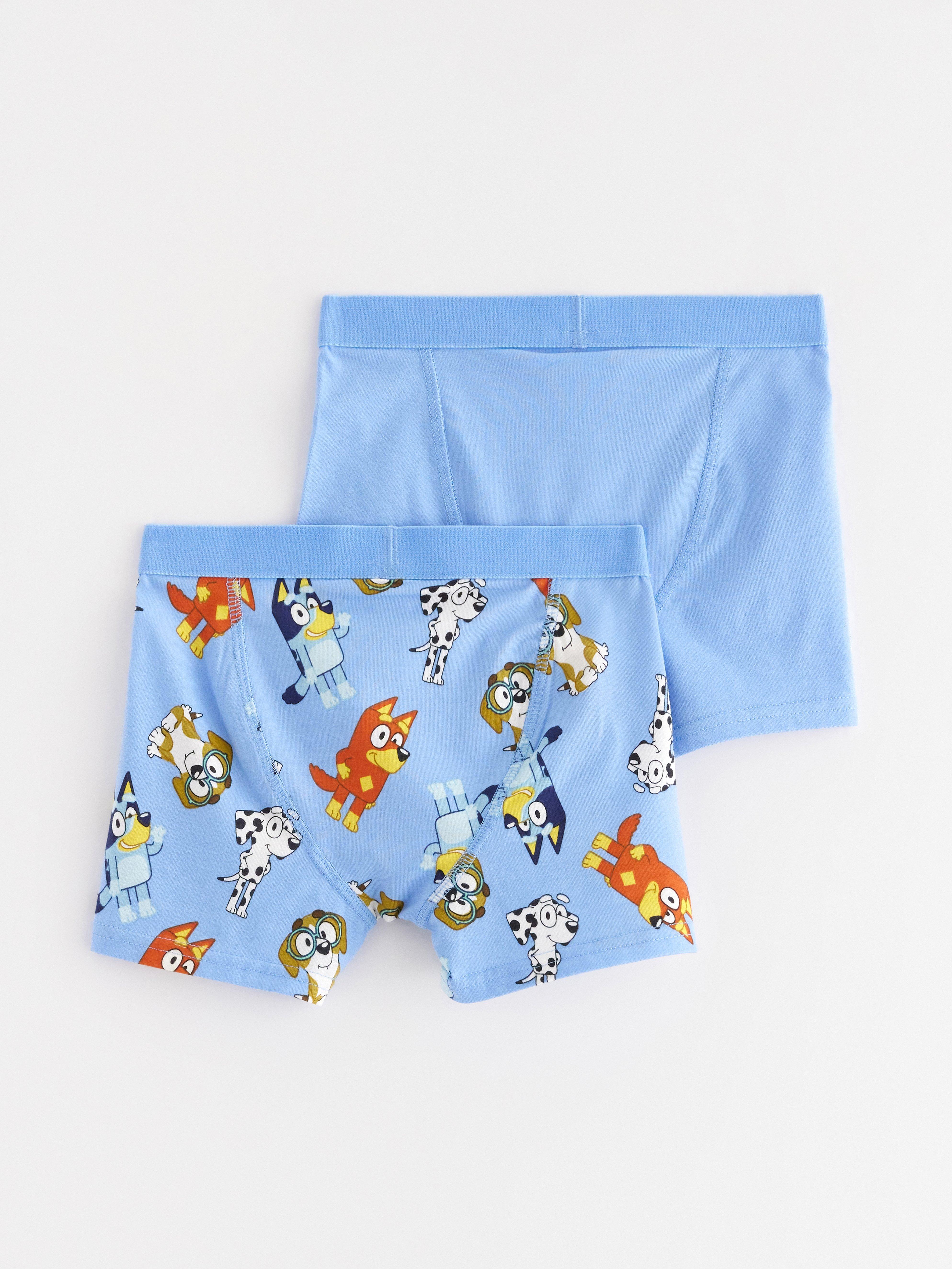 Conjunto com 2 cuecas boxer Bluey azul claro