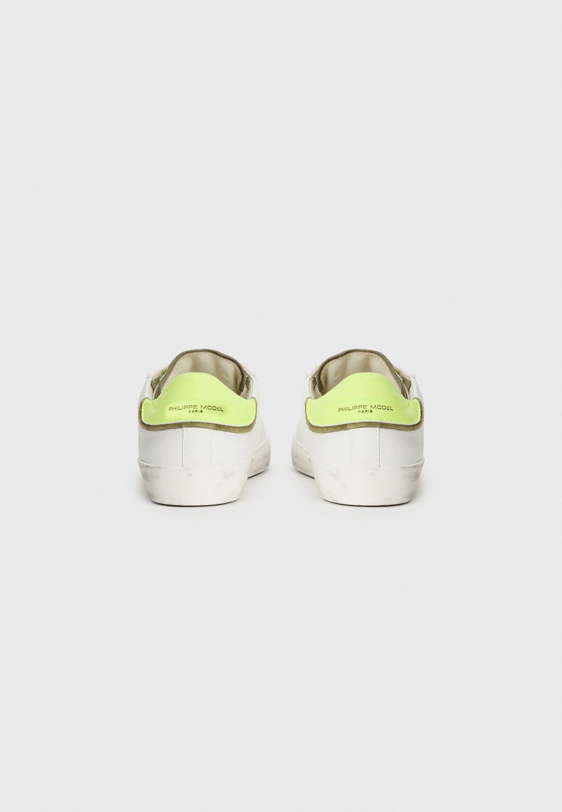 Philippe Model UNISEX - Sneakers - wit/donkergroen/neongeel/zwart
