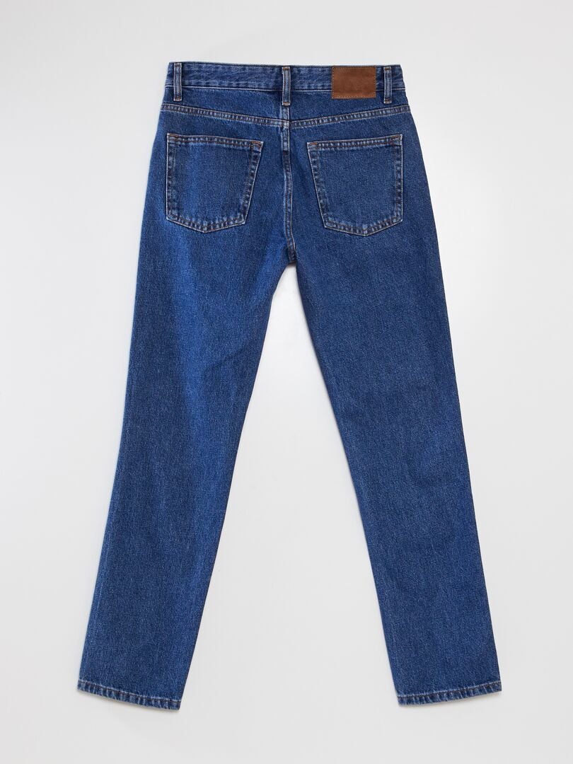 Calça jeans reta com 5 bolsos - L30 - AZUL