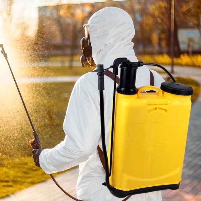 Pulverizador de mochila MIPAN de 16 litros - Pulverizador a presión con accesorios - Amarillo