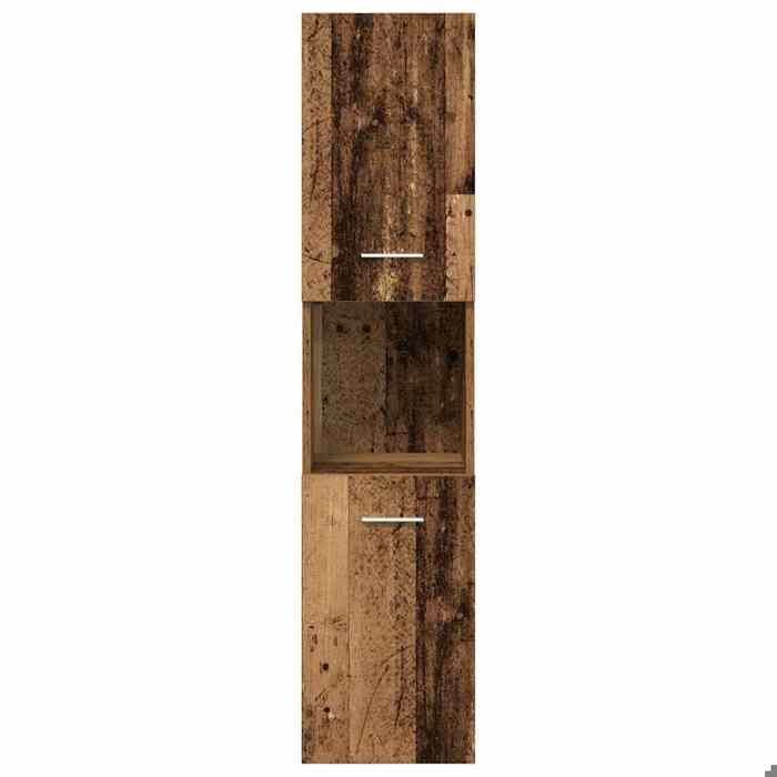 vidaXL 4-piece bathroom furniture set, engineered wood, bathroom cabinet, bathroom cupboard, furniture