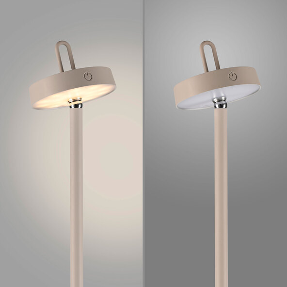 Lampă de podea Moda LED cu baterii și cap magnetic, gri