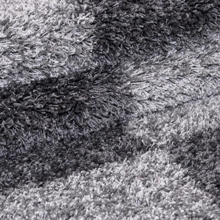 Tapis Shaggy Salon - CELINE - Gris - 120 x 170 cm  - 100% Polypropylène - SIMPEX