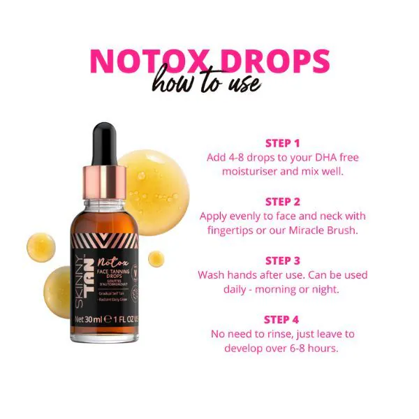 Skinny Tan Notox Gesichtsbräunungstropfen mit veganem Kollagen 30 ml