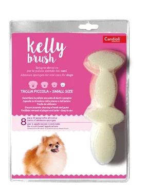 CANDIOLI Candioli Kelly Brush spons 16 stuks mondhygiëne voor kleine honden