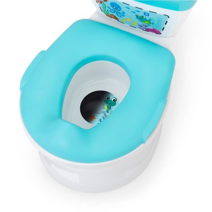 BABY EINSTEIN Mini Toilette enfant avec Réducteur de Toilette inclus, Chasse d'eau musicale, ludique, cadeau bébé