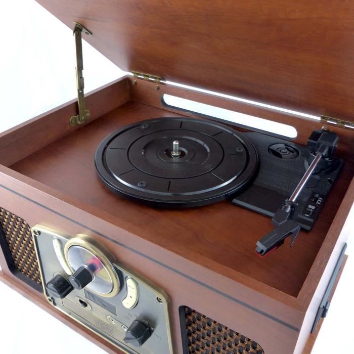Sistema Hi-Fi - INOVALLEY - RETRO10E-BTH-N - Bluetooth - Funzione di codifica - Vinile, CD, Cassette