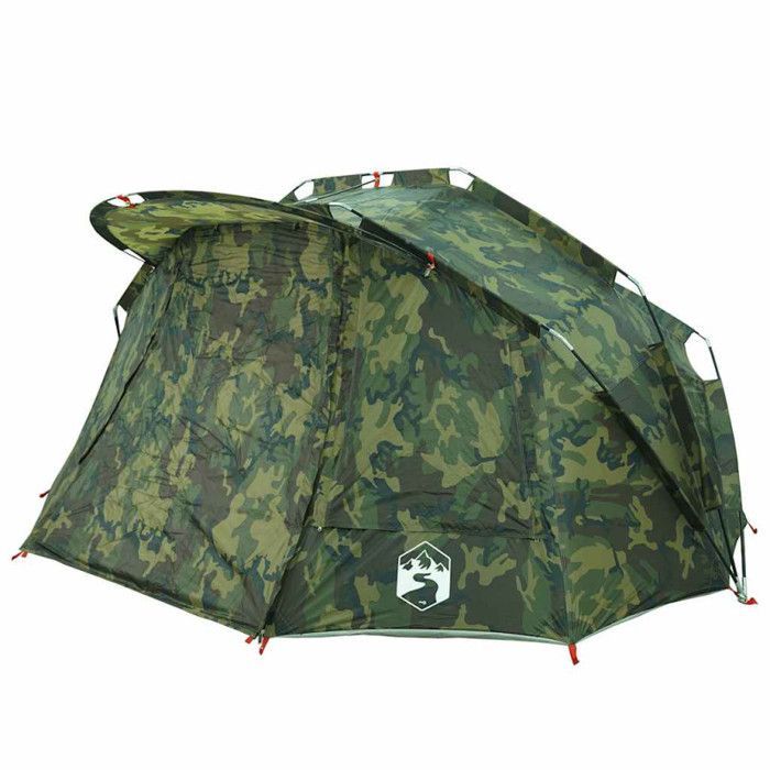 Tienda de campaña de camuflaje impermeable para 5 personas vidaXL, ideal para pesca, acampada, jardín o como refugio al aire libre (4009391)