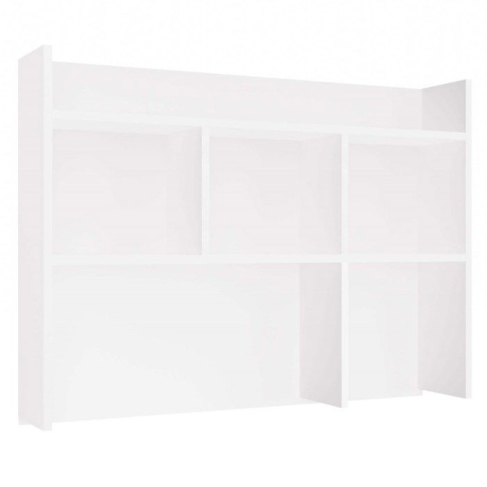 KUBA - 100cm Raised Office Storage Unit - Office Shelves - White