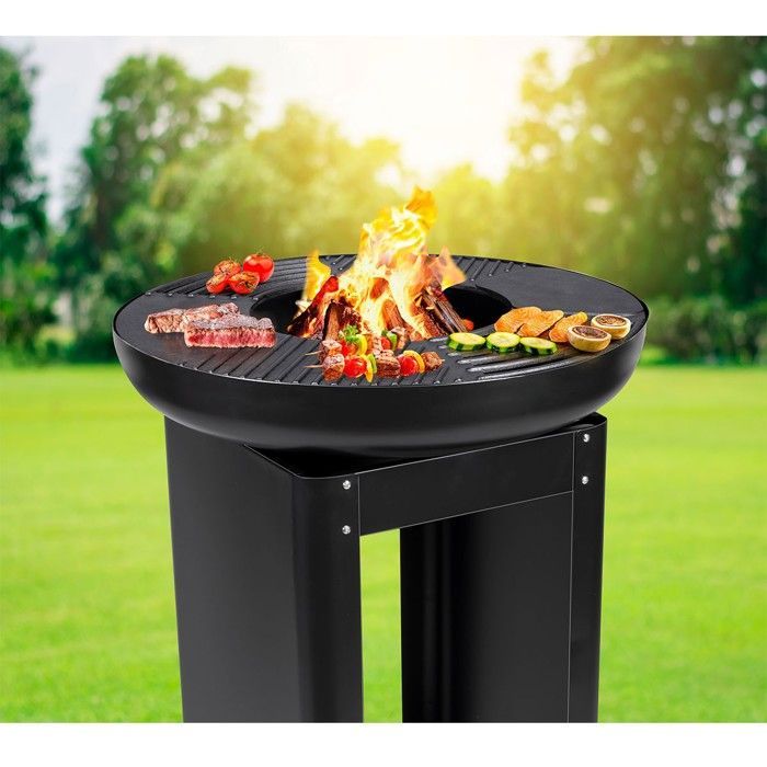 Barbacoa de carbón, brasero Teppanyaki, Ø 61 x H90 cm, BBQ COLLECTION