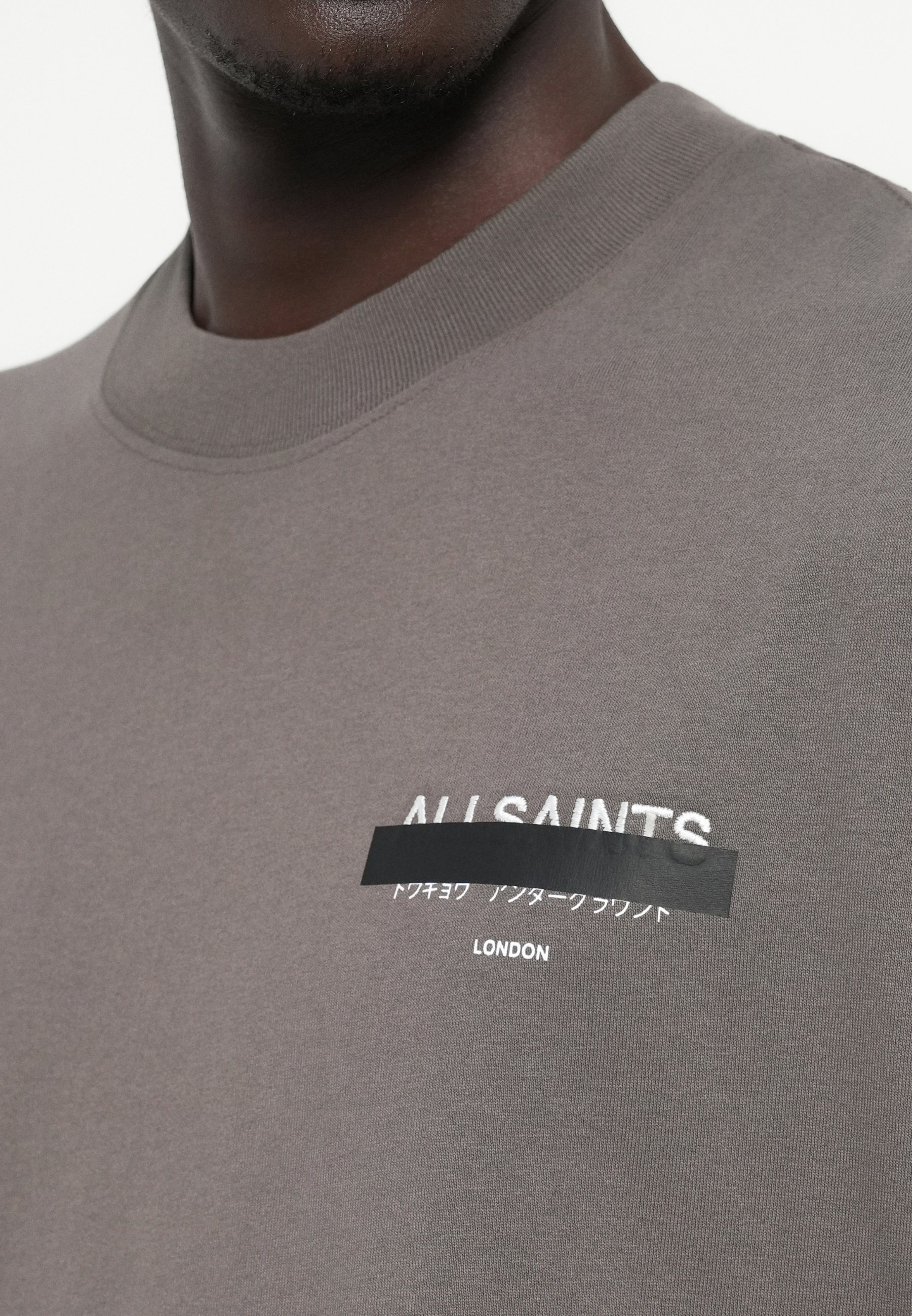 AllSaints REDACT CREW - Koszulka z nadrukiem - leśna zieleń