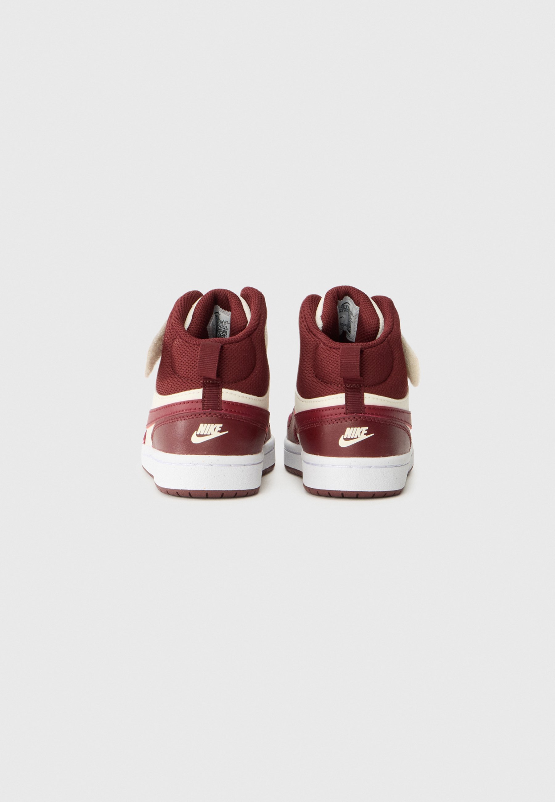 Nike Sportswear COURT BOROUGH MID UNISEX - Hoge sneakers - zacht parelmoer/donker teamrood