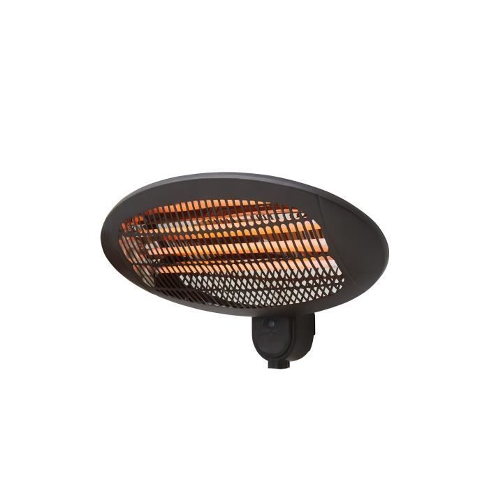 FAVEX Fano elektrische kachel - 2000 W - Wandmontage - 3 warmtestanden - B 50 x D 16 x H 36 cm - Zwart