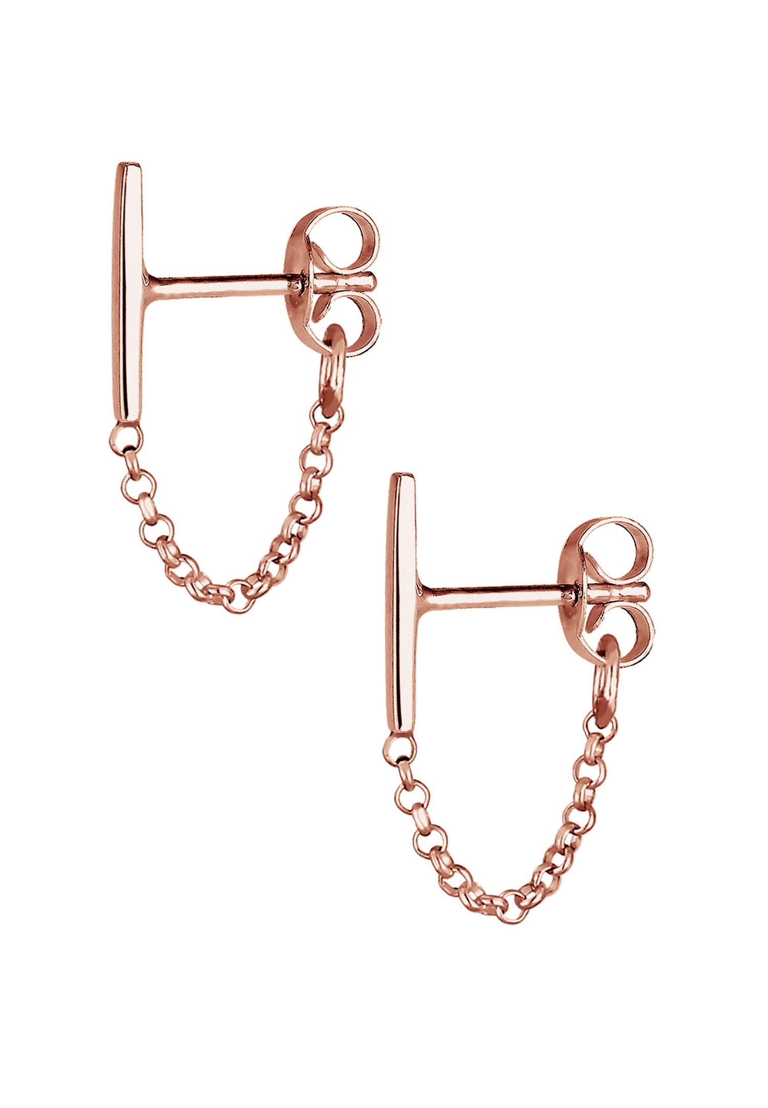 Elli Femmes Clous d'oreilles Chaîne Bâton Géo Basique Tendance en Argent Sterling 925