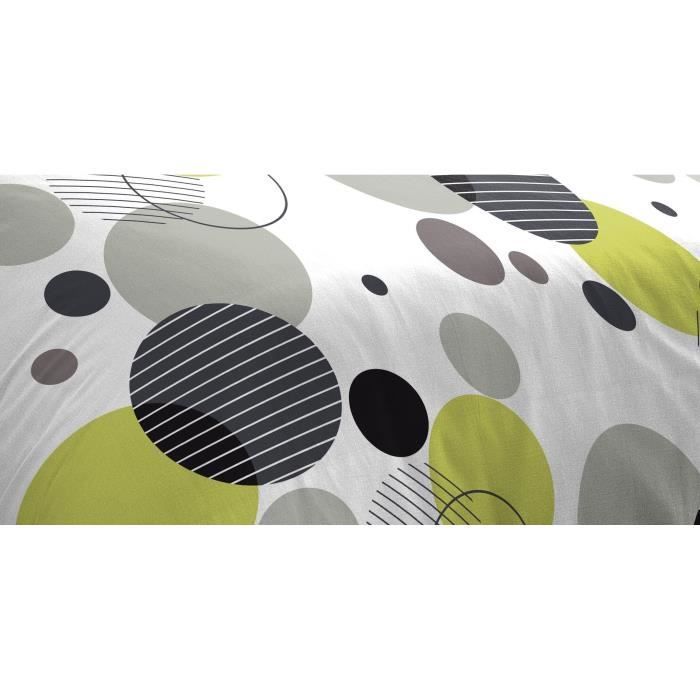 Set di biancheria da letto in microfibra - HOME LINGE PASSION - DREAM BUBBLES - Copripiumino 140 x 200 cm + 1 federa 63 x 63 cm - Grigio