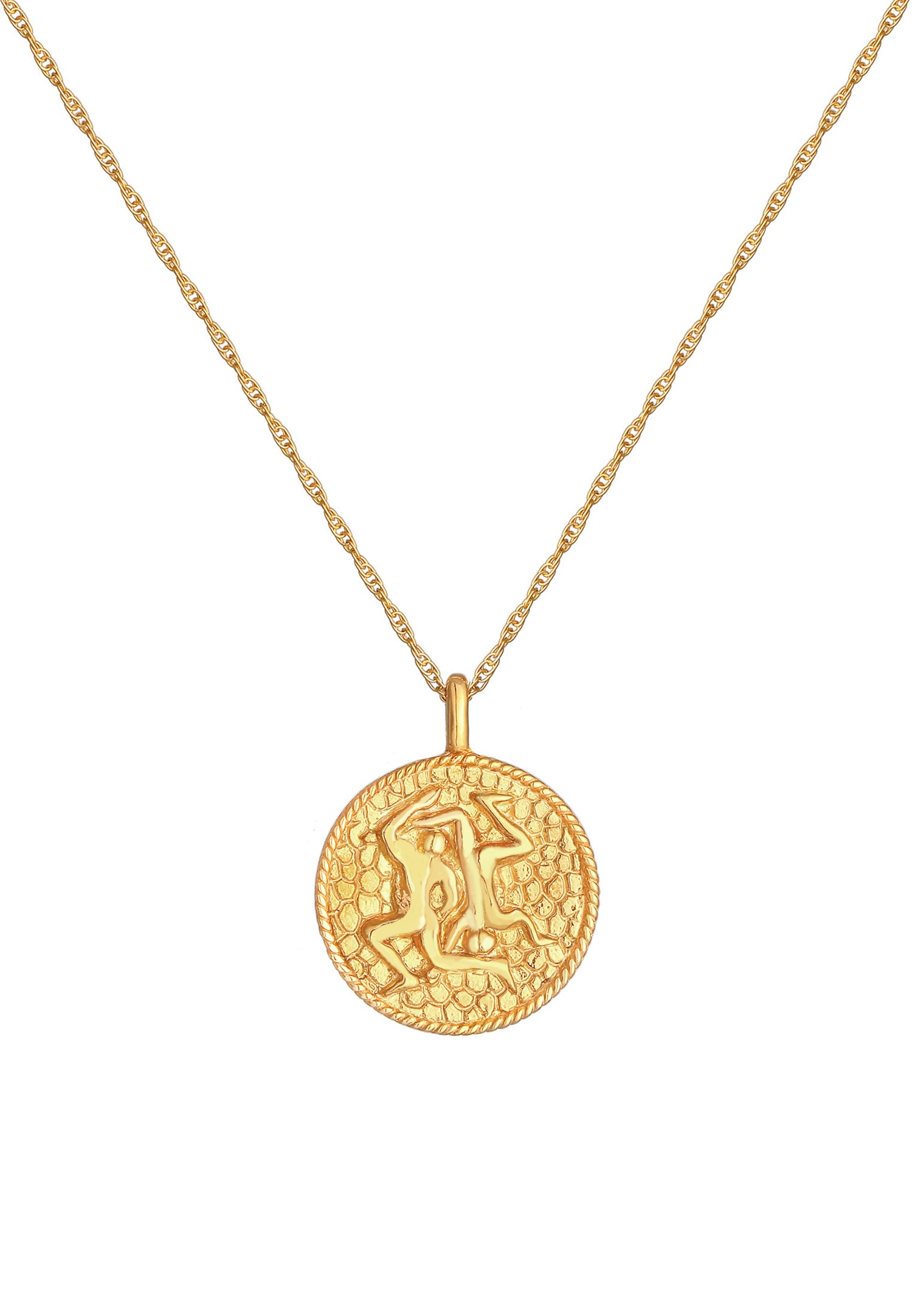 Elli Pièce de monnaie antique de zodiaque pour dames en argent sterling 925