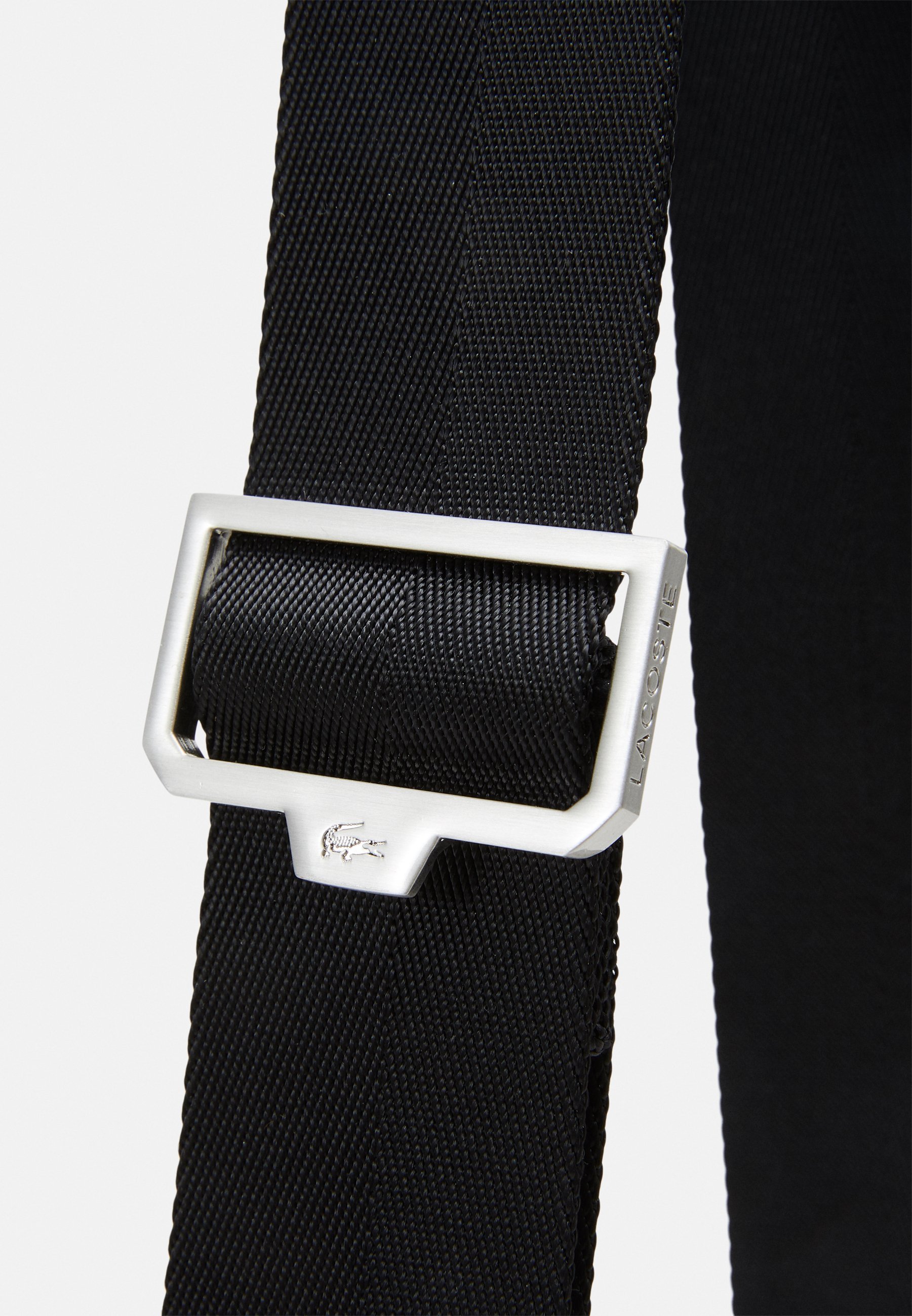 Lacoste VERTICAL CAMERA TAS UNISEX - Crossbodytas - zwart/grijs
