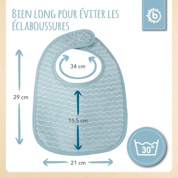 Bieco Baby Bib Set - 10x Waterproof Baby Bibs - Newborn Bib Set - Baby Bibs, Infant Bibs, Waterproof Bibs