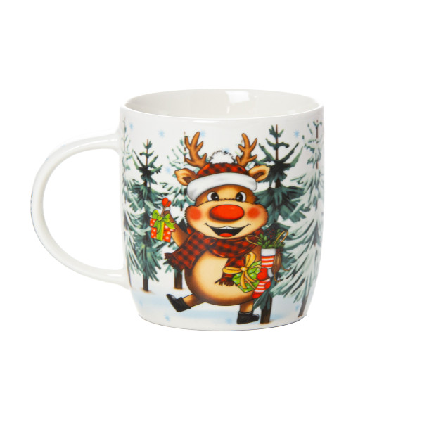 Kubek Świąteczny Ceramiczny 370 Ml Boże Narodzenie Renifer