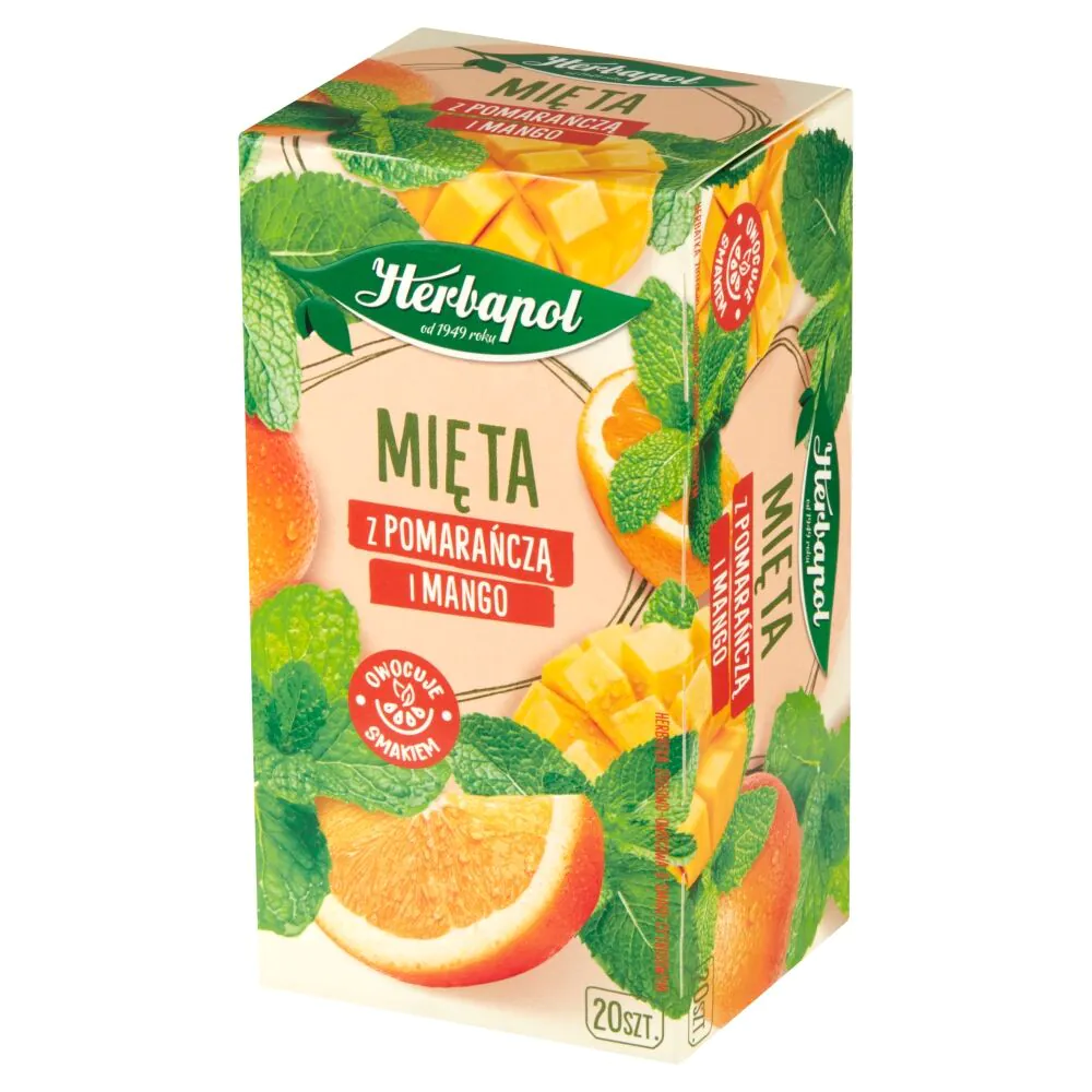 Herbapol Zielnik Polski Herbata, mięta z pomarańczą i mango