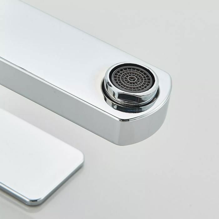 Grifo de lavabo - Grifo mezclador de lavabo tipo cascada - Grifo mezclador de lavabo - Grifo de lavabo de baño - Grifo de lavabo cromado