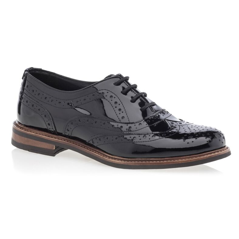 Schwarze Schnürschuhe für Damen / Derby-Schuhe