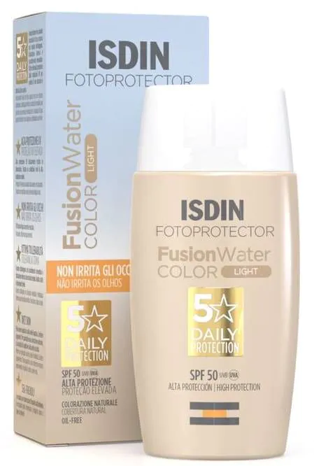 Isdin Fotoprotector Fusion Water Krem do twarzy SPF 50 Kolor Light