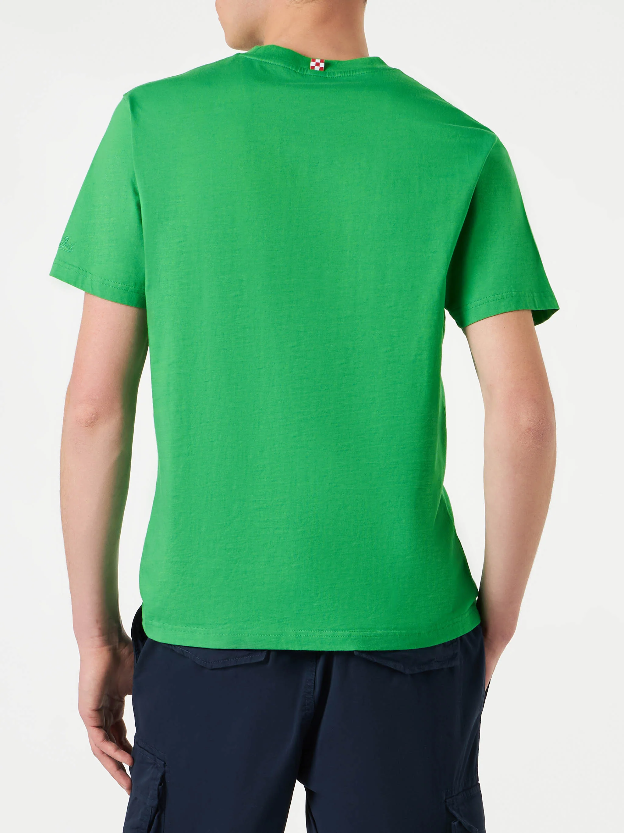 Katoenen heren T-shirt met watermeloenprint