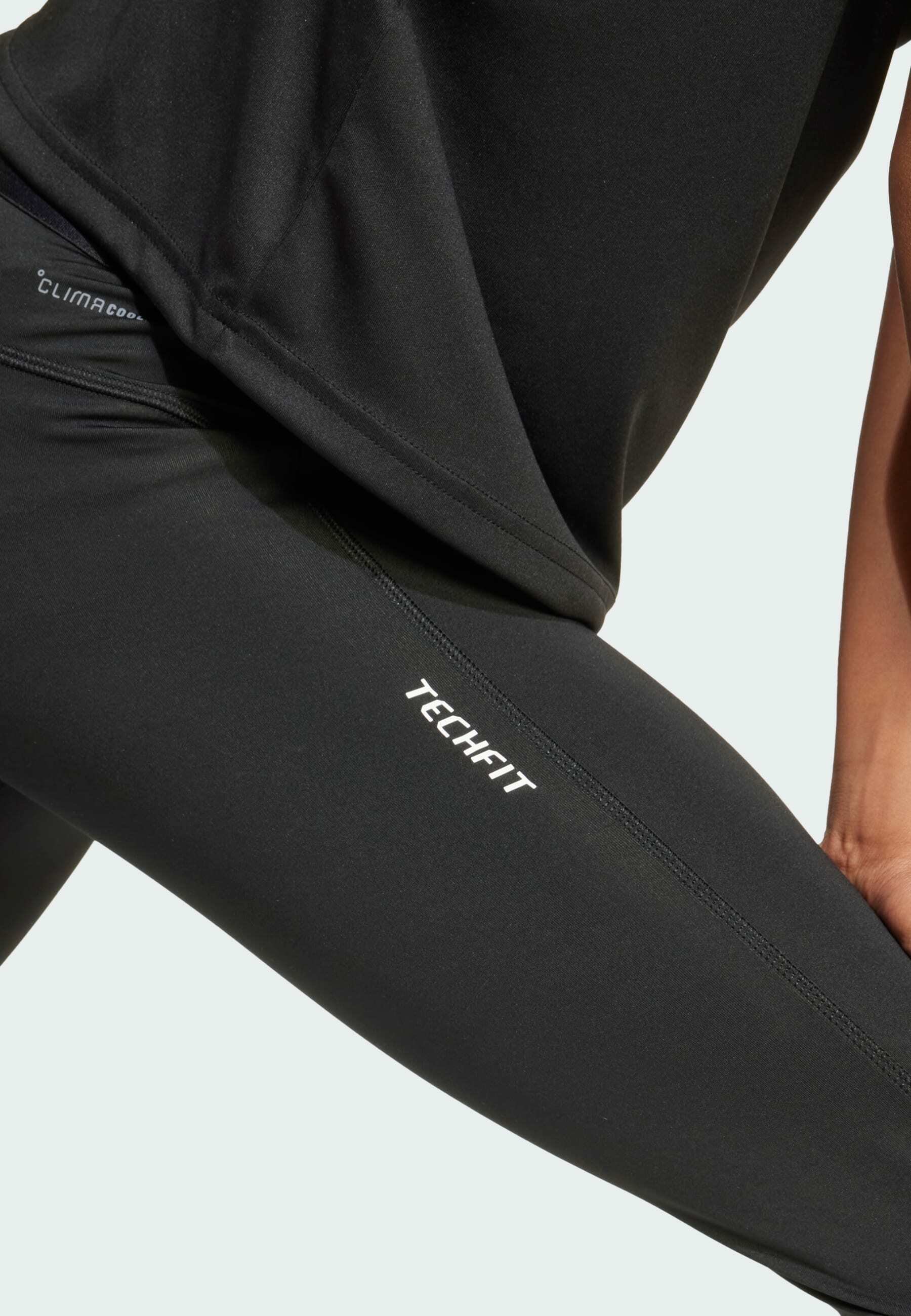 adidas Performance TECHFIT 7/8 KIDS - Leggings - zwart/wit