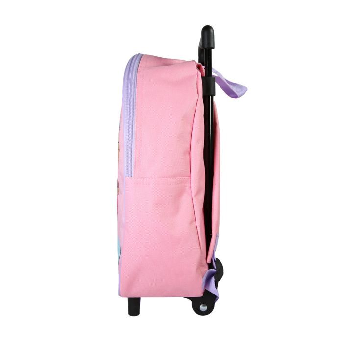 Bagtrotter - Disney Princesses - Rolling School Backpack - Pale Pink - 1 Zipped Compartment - Shoulder Straps...