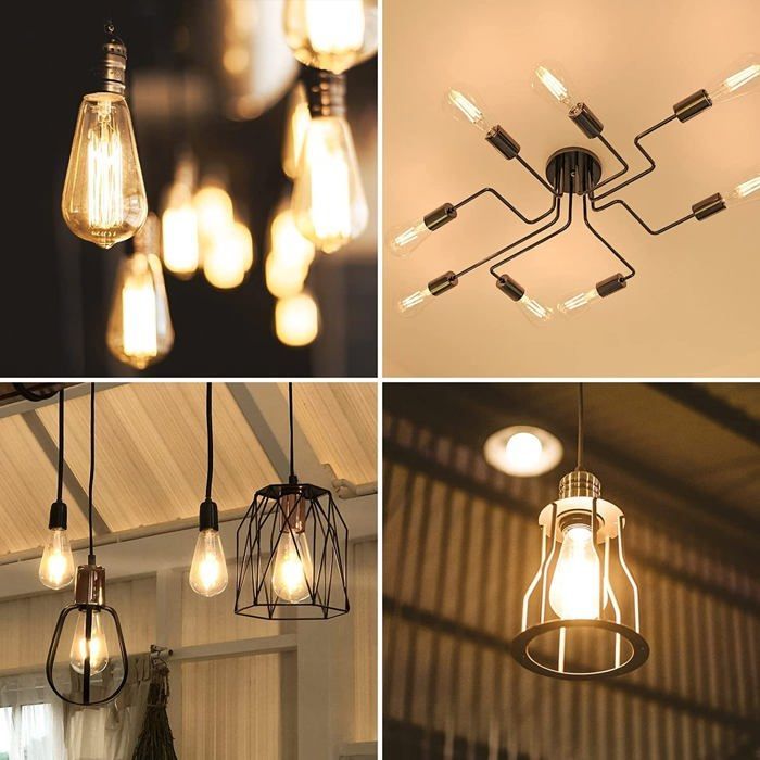 Ampoule LED E27 - AIMOONSA - ST64 - 4,8W (équiv. 40W) - 470 lm - Blanc chaud 2500K