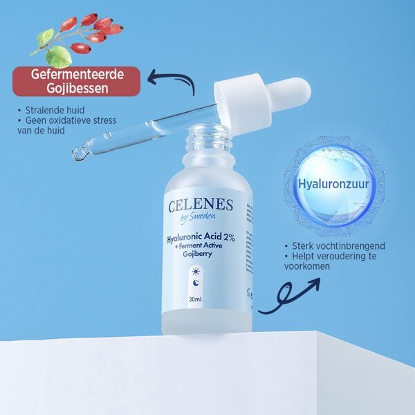 Celenes By Sweden serum s hijaluronskom kiselinom i aktivnim fermentiranim goji bobicama 30 ml - za sve tipove kože