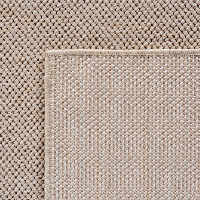 Carpetsale24 Tapis Rond 160 cm Beige Uni Bouclé Style Scandinave Moderne Grand Tapis pour Salon Salle à Manger Chambre