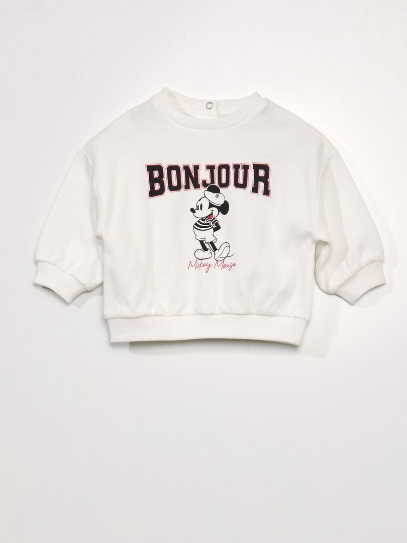 Moletom de lã Mickey Mouse - BRANCO