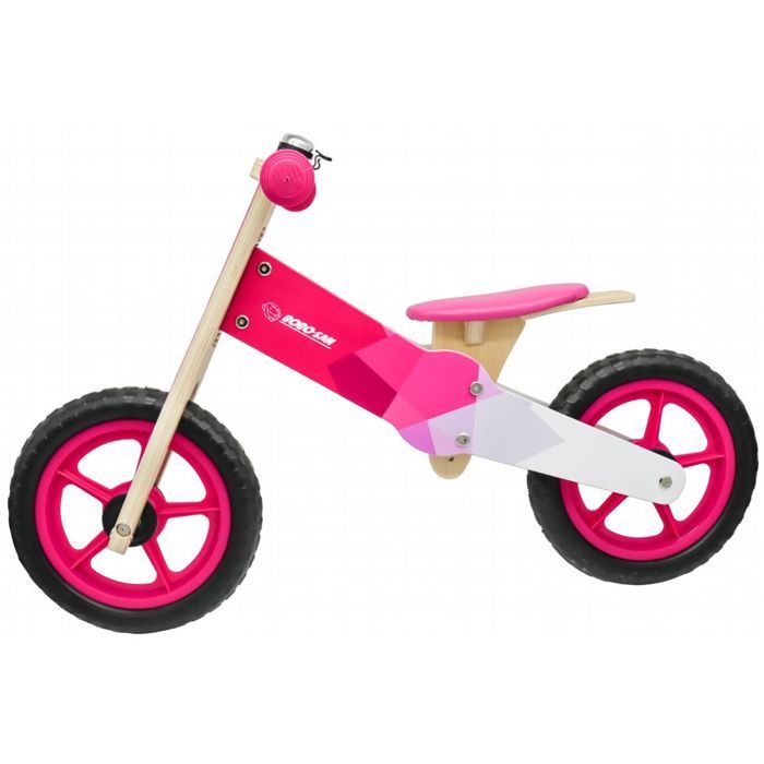 Bicicleta de equilibrio de madera rosa Bobo-San