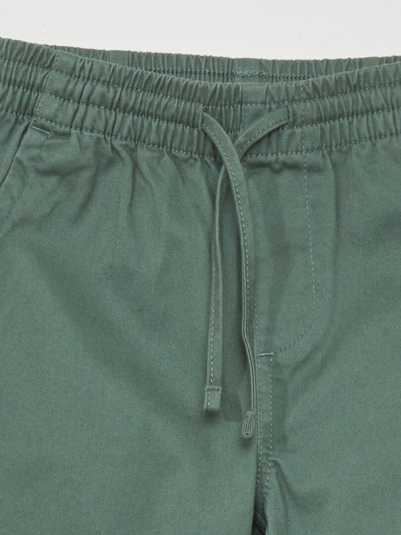 Pantalones deportivos con cintura elástica - VERDE